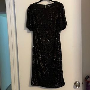 Exquisite Little Black Sequin Dress